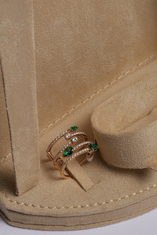 Green Leaves Ring