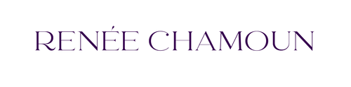 Logo 'RENÉE CHAMOUN' in a font on a white background